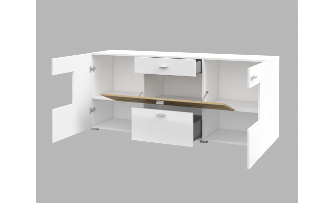 Sekcija COBY 247JMB10 Biały Połysk / Dąb Wotan